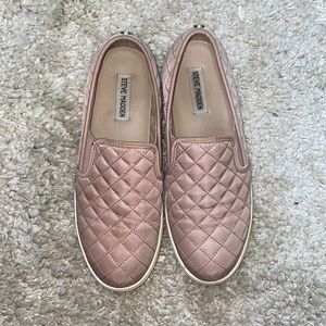 Pink quilted Steve Madden sneakers